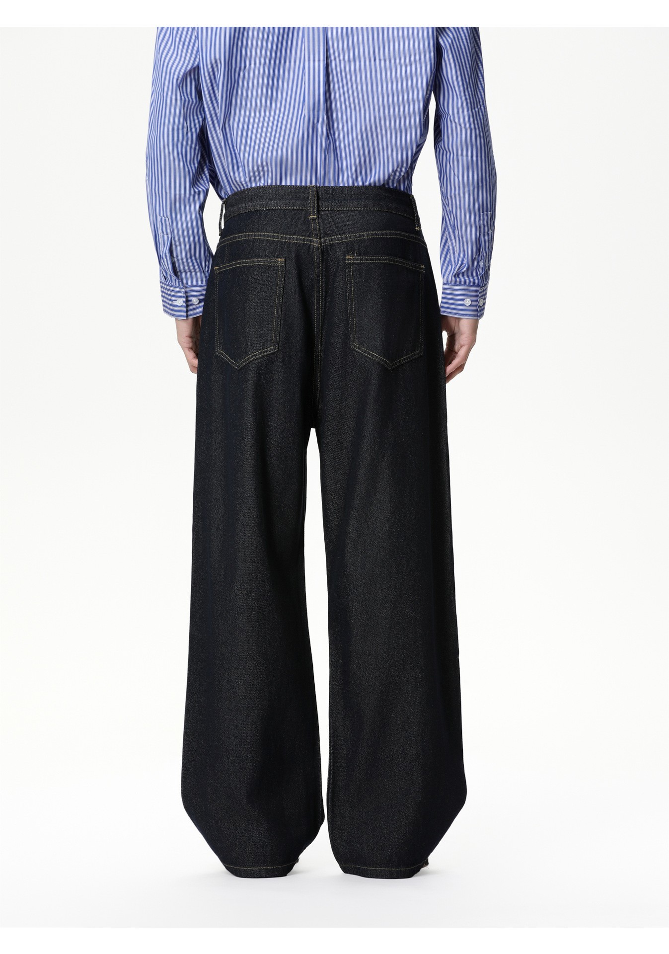 MTLCLOTHES Relaxed Wide-Leg Denim Jeans for Men