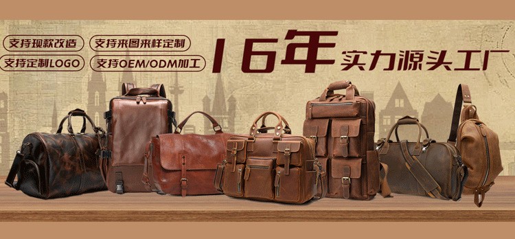 Vintage Handmade Crazy Horse Leather Backpack 14