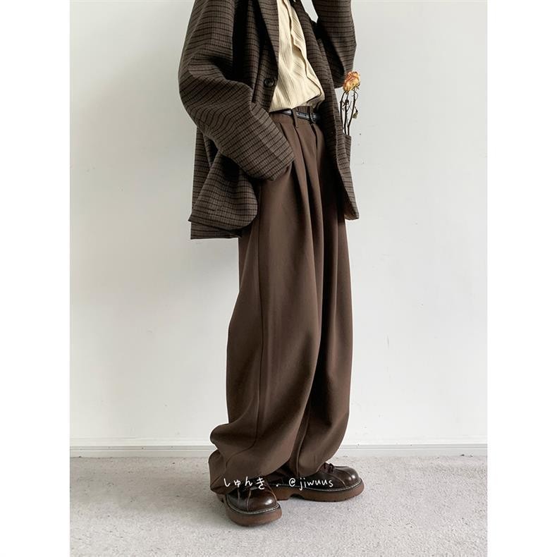 Cityboy Vintage Straight-Leg Coffee Brown Casual Pants