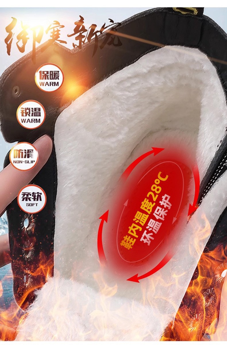 2025 Men’s Mid-Calf Insulated Fashion Leather Boots