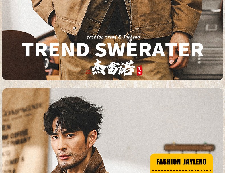 Classic Detroit Workwear Cotton Jacket for Men