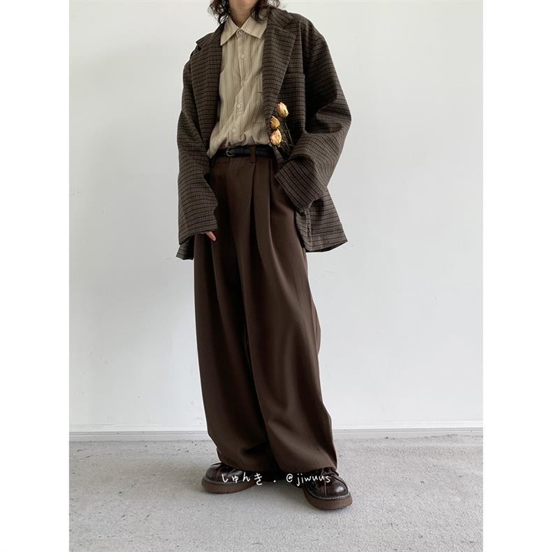 Cityboy Vintage Straight-Leg Coffee Brown Casual Pants