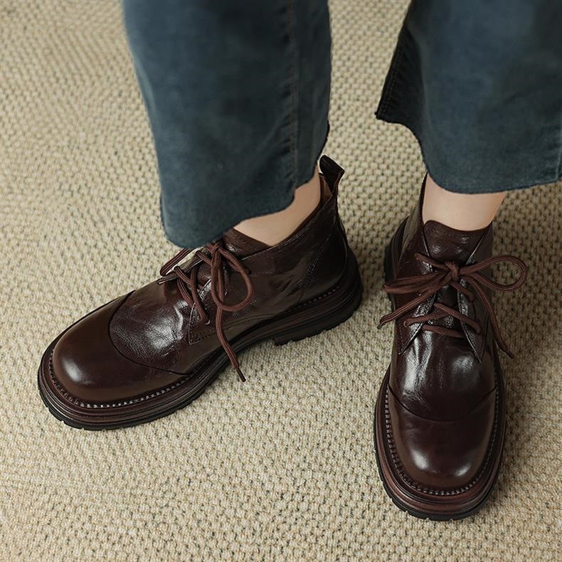 Premium Leather Women’s Soft Sole Martin Boots