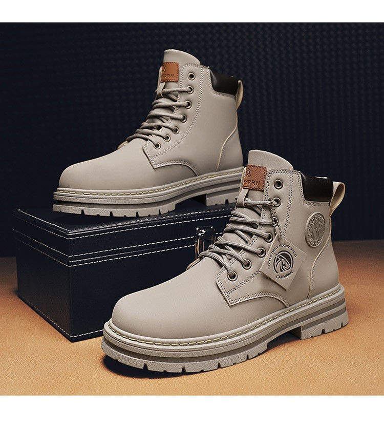 2025 Men's High-Top PU Leather Martin Boots 2025 Men