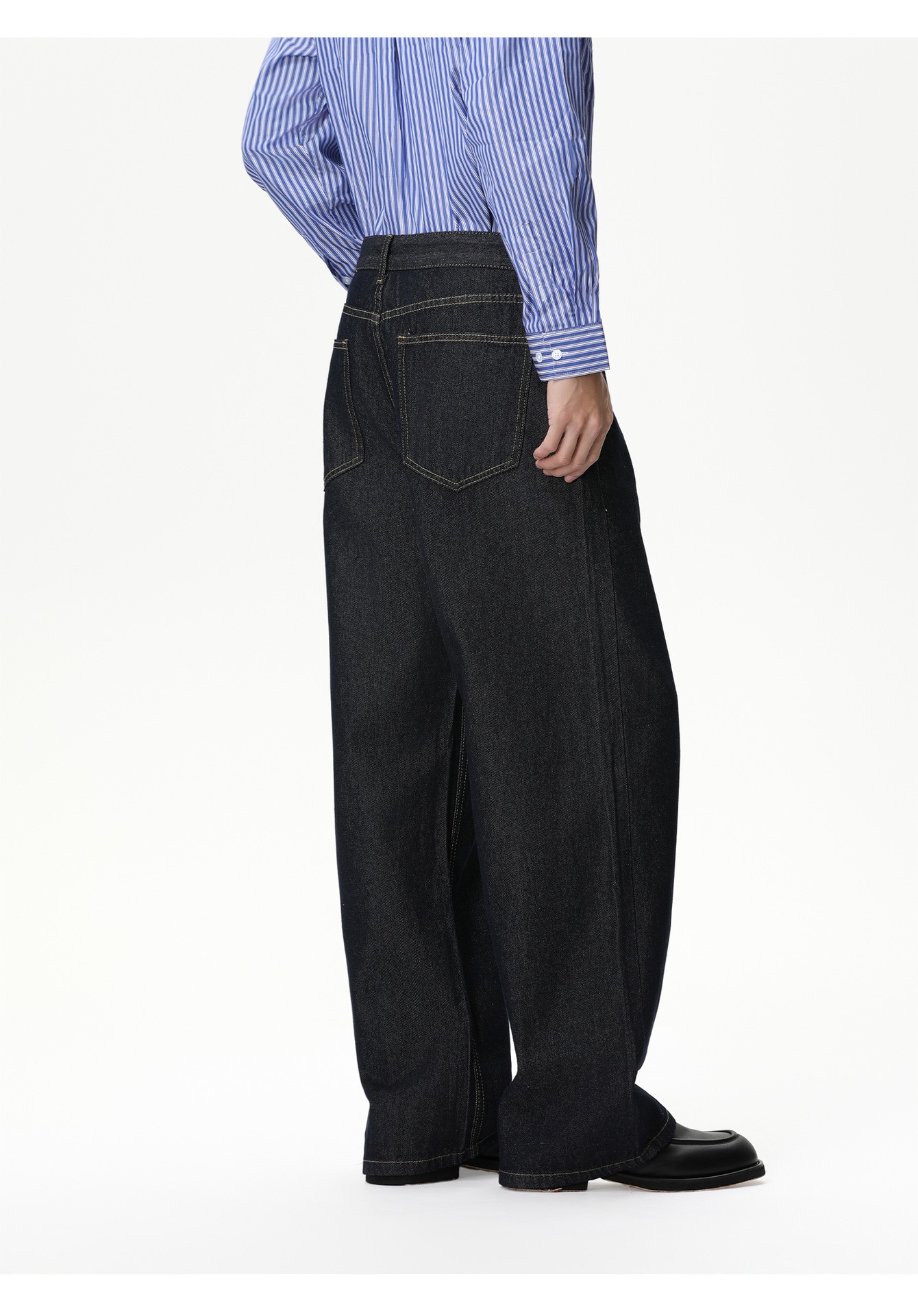 MTLCLOTHES Relaxed Wide-Leg Denim Jeans for Men