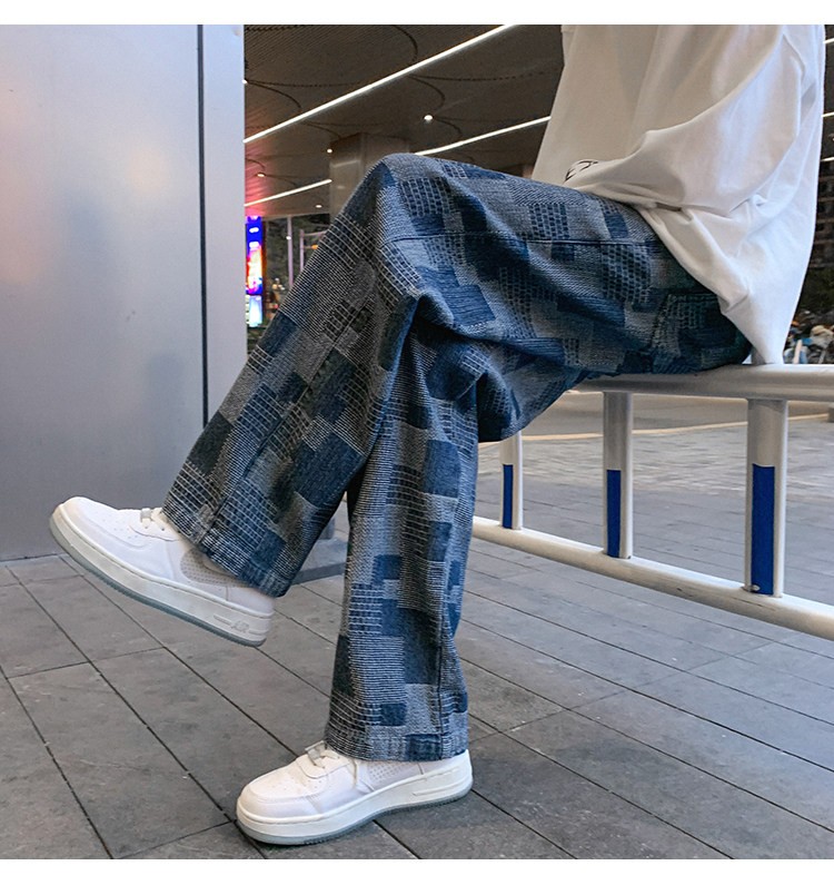 Loose Straight-Leg Denim Jeans for Men