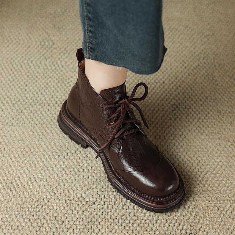 Premium Leather Women’s Soft Sole Martin Boots