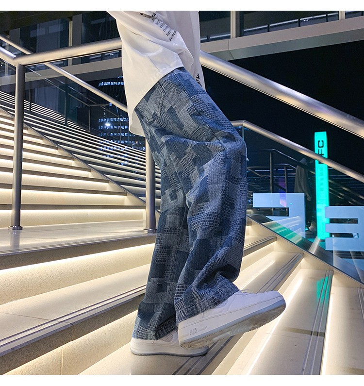 Loose Straight-Leg Denim Jeans for Men