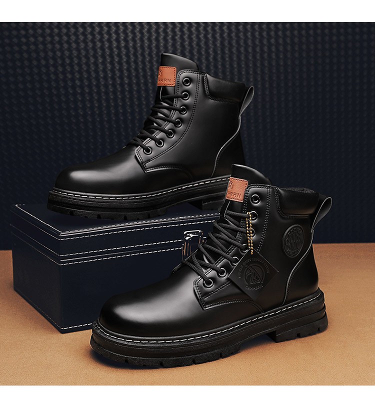 2025 Men's High-Top PU Leather Martin Boots 2025 Men
