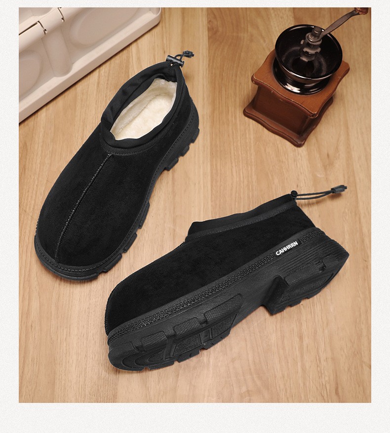 2025 Men's Fleece-Lined Suede Slip-On Snow Boots 2025 Men