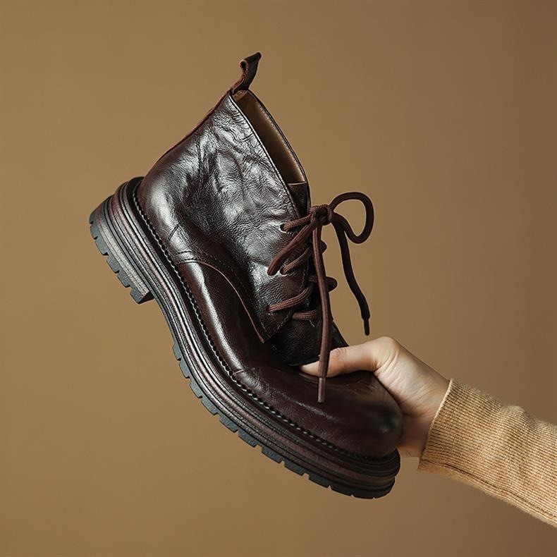 Premium Leather Women’s Soft Sole Martin Boots