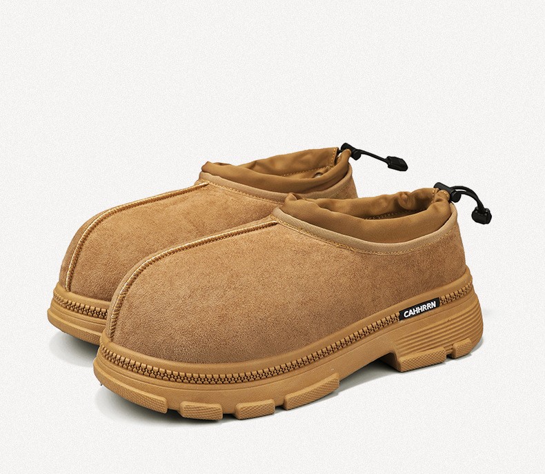 2025 Men's Fleece-Lined Suede Slip-On Snow Boots 2025 Men