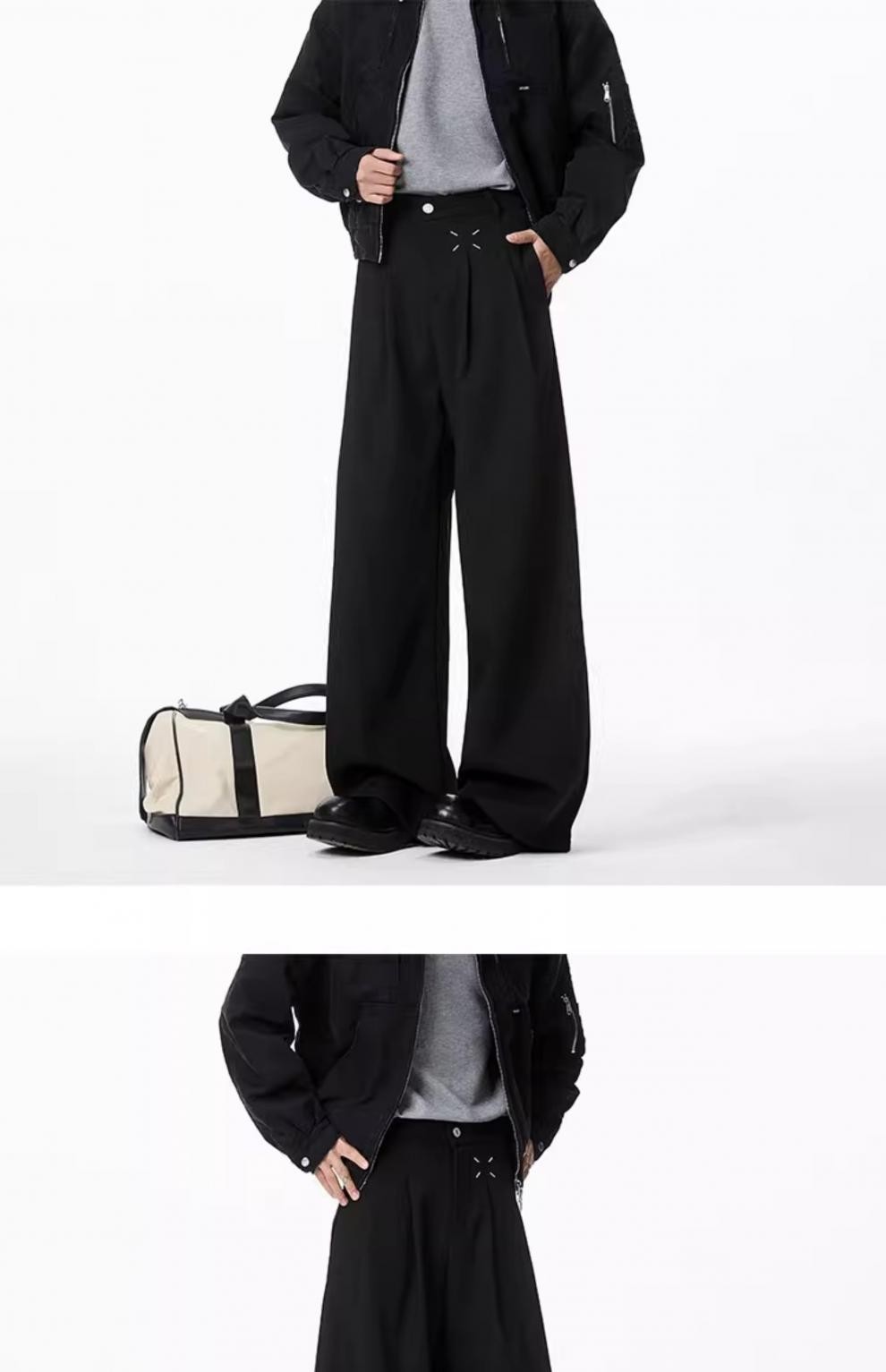 Magila Cleanfit Black Loose Fit Dress Pants