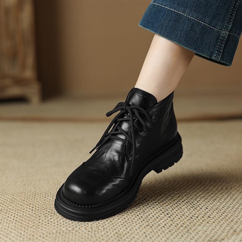 Premium Leather Women’s Soft Sole Martin Boots