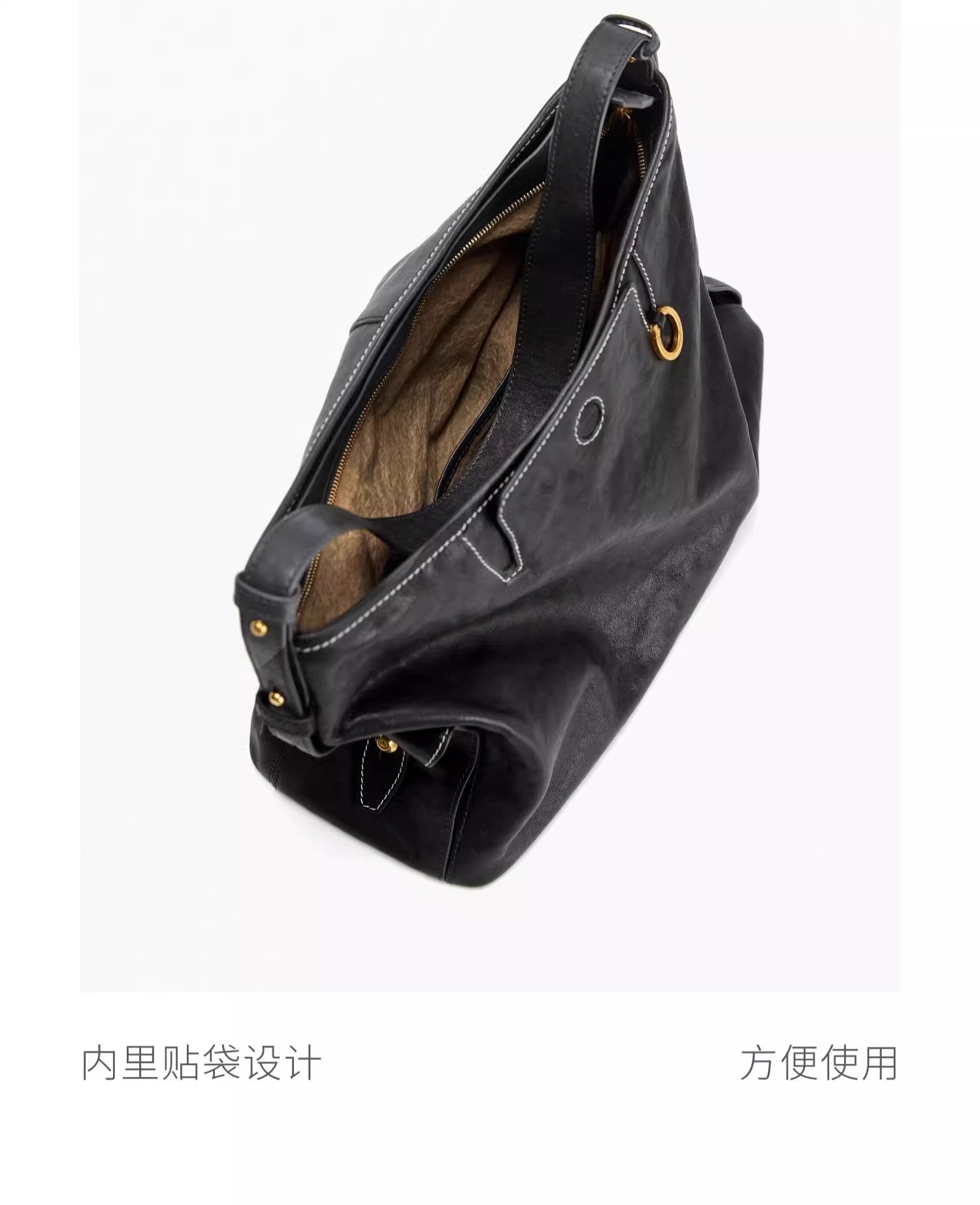 Songmont Vintage Hobo Shoulder Bag in Soft Full-Grain Leather Songmont Vintage Hobo Shoulder Bag in Soft Full-Grain Leather