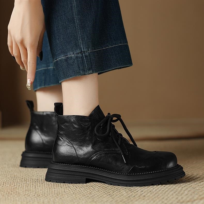 Premium Leather Women’s Soft Sole Martin Boots