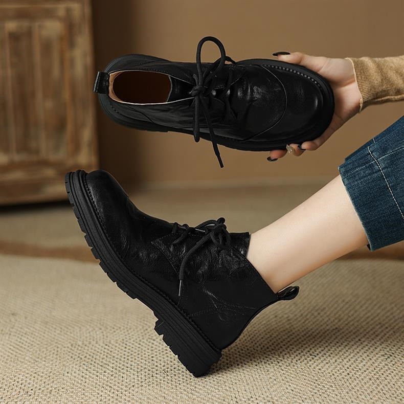 Premium Leather Women’s Soft Sole Martin Boots