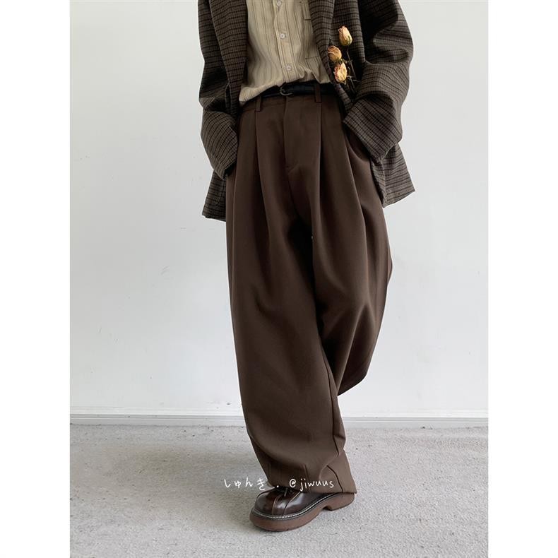 Cityboy Vintage Straight-Leg Coffee Brown Casual Pants