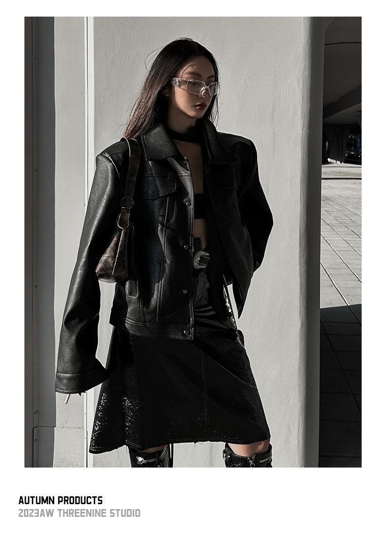 2025 Short PU Leather Biker Jacket for Men 2025 Short PU Leather Biker Jacket for Men