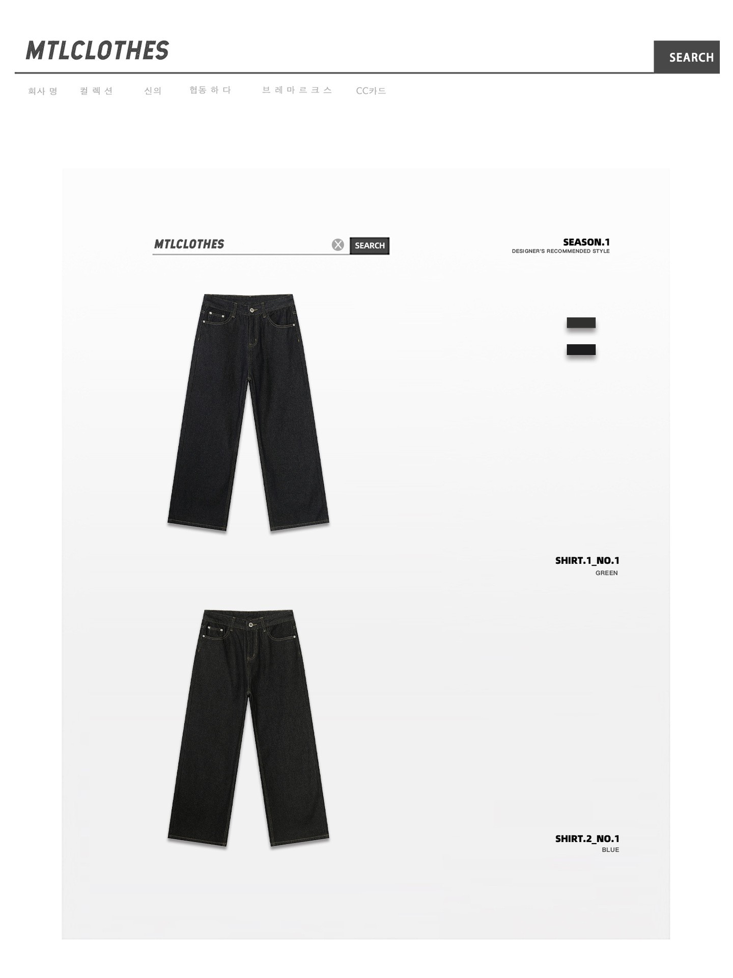 MTLCLOTHES Relaxed Wide-Leg Denim Jeans for Men