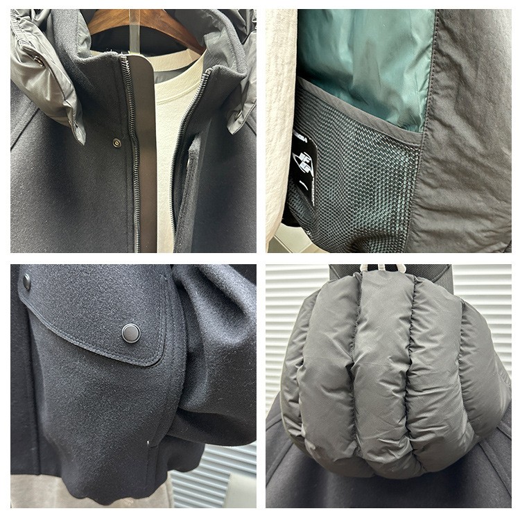 2025 Premium White Duck Down Wool Hoodie Jacket 2025 Premium White Duck Down Wool Hoodie Jacket