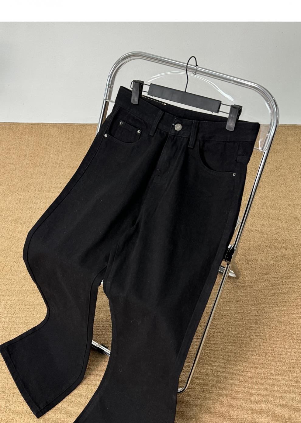 Men’s Straight Leg Washed Cotton Flared Jeans