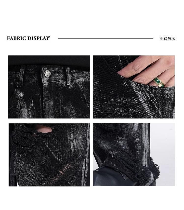 Black Washed Streetwear Straight-Leg Denim Jeans Black Washed Streetwear Straight-Leg Denim Jeans