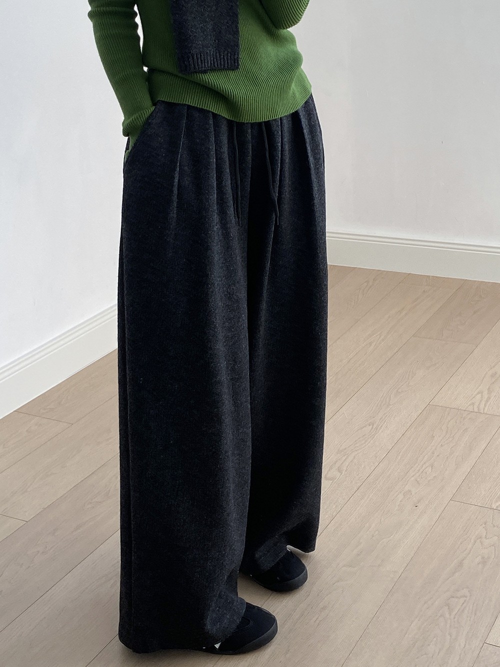 Yanshuang Casual Wide-Leg Knit Pants for Women Yanshuang Casual Wide-Leg Knit Pants for Women