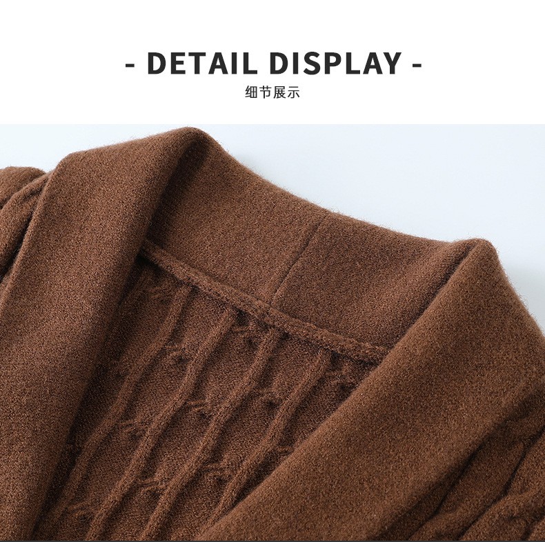 2024 Men’s Thick Wool Knit Cardigan with Embroidery