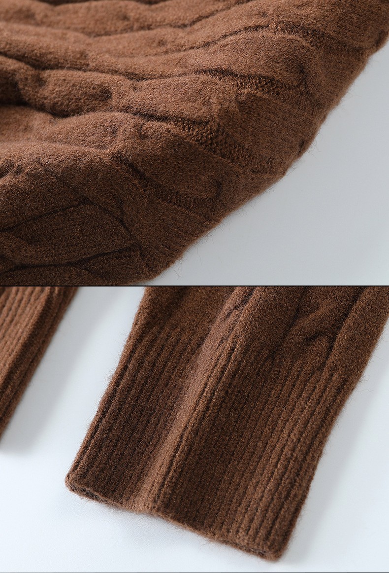 2024 Thick Knit V-Neck Men