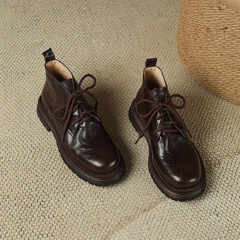 Premium Leather Women’s Soft Sole Martin Boots