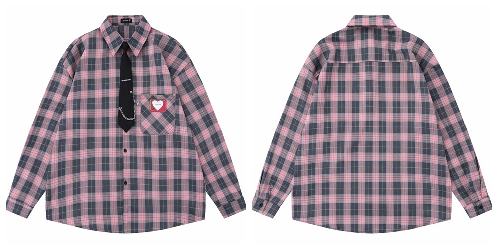 Vintage Floral Striped Cotton Blend Shirt with Tie