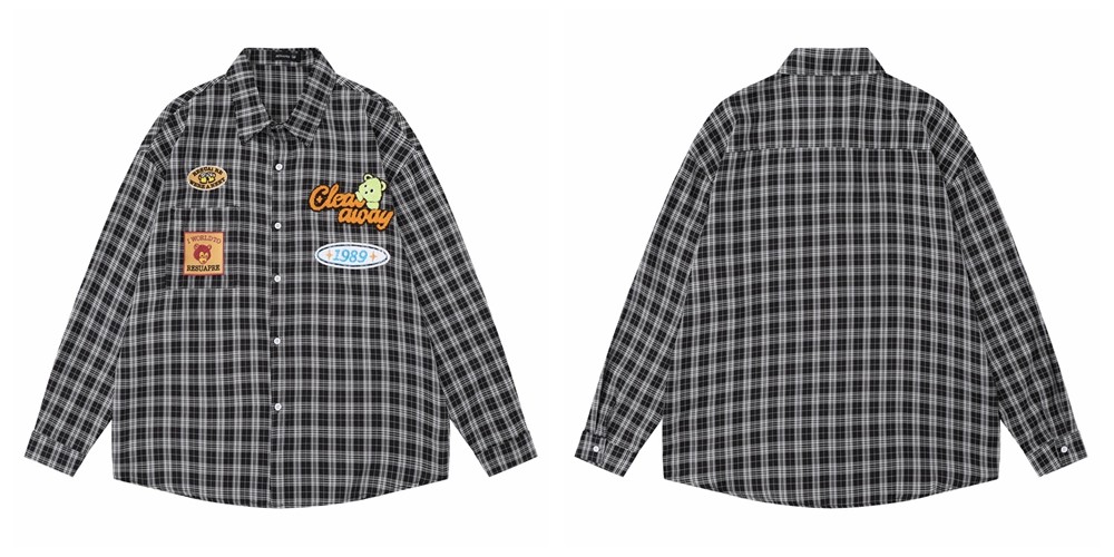 Vintage Floral Striped Cotton Blend Shirt with Tie