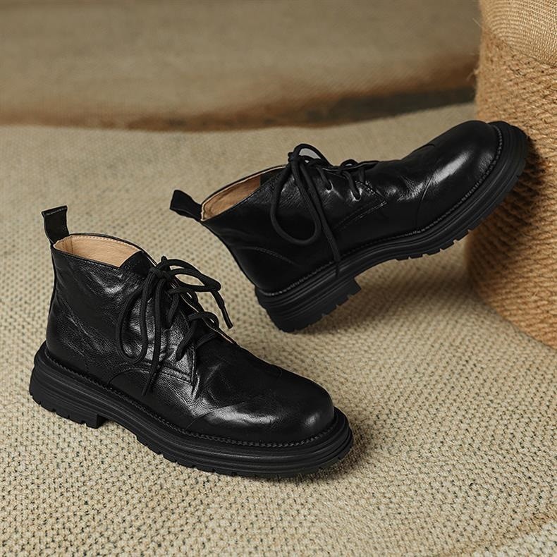 Premium Leather Women’s Soft Sole Martin Boots