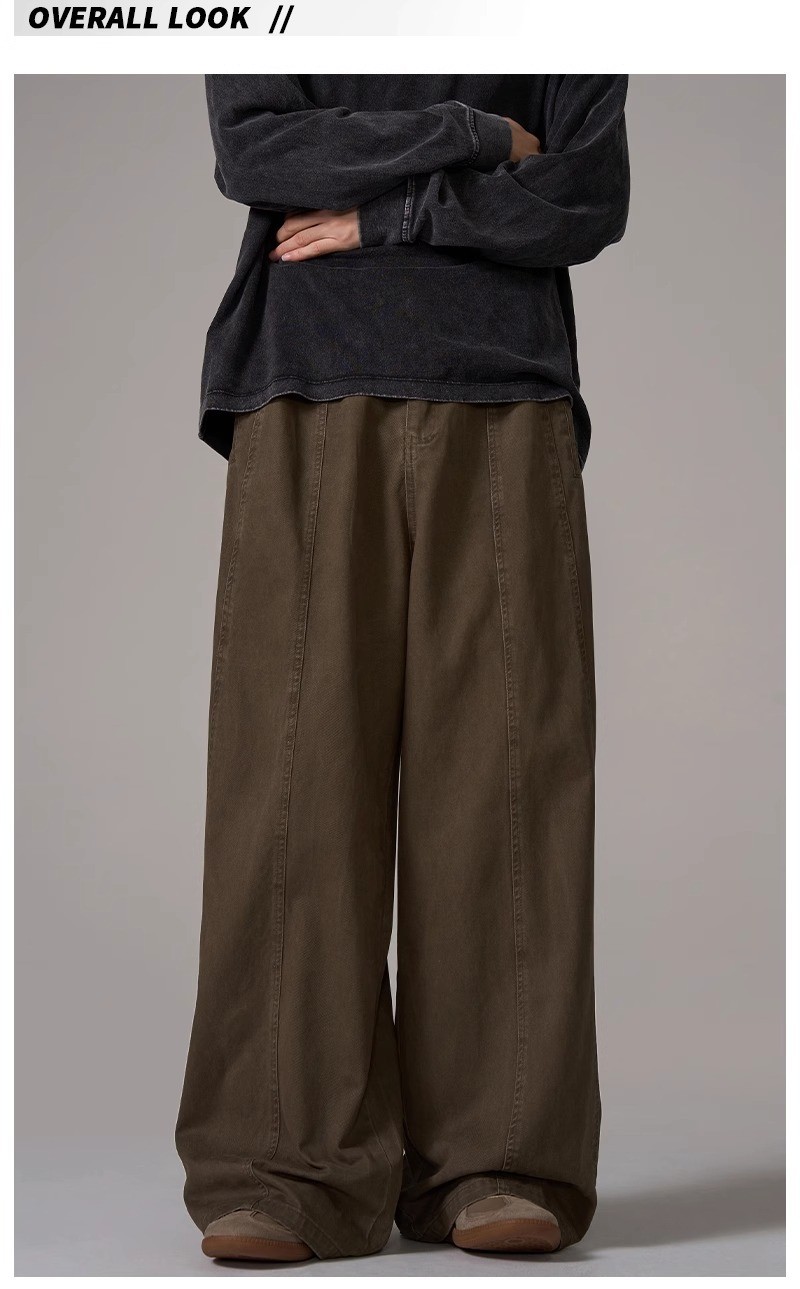 Vintage Wide-Leg Straight Cotton Denim Jeans Vintage Wide-Leg Straight Cotton Denim Jeans