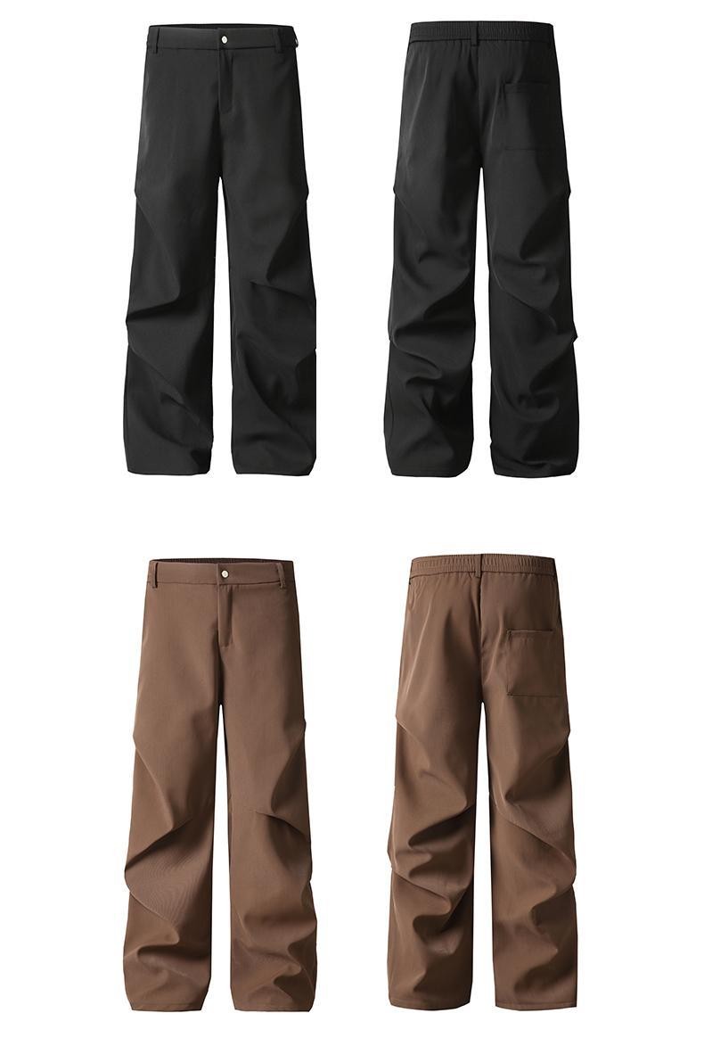 York Zoom Black High-Waist Wide-Leg Casual Pants York Zoom Black High-Waist Wide-Leg Casual Pants