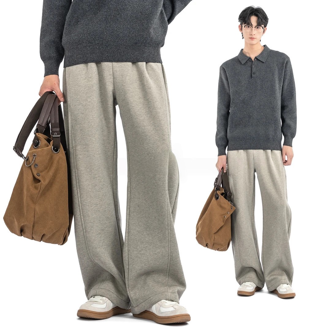 Unisex Casual Drawstring Straight-Leg Joggers