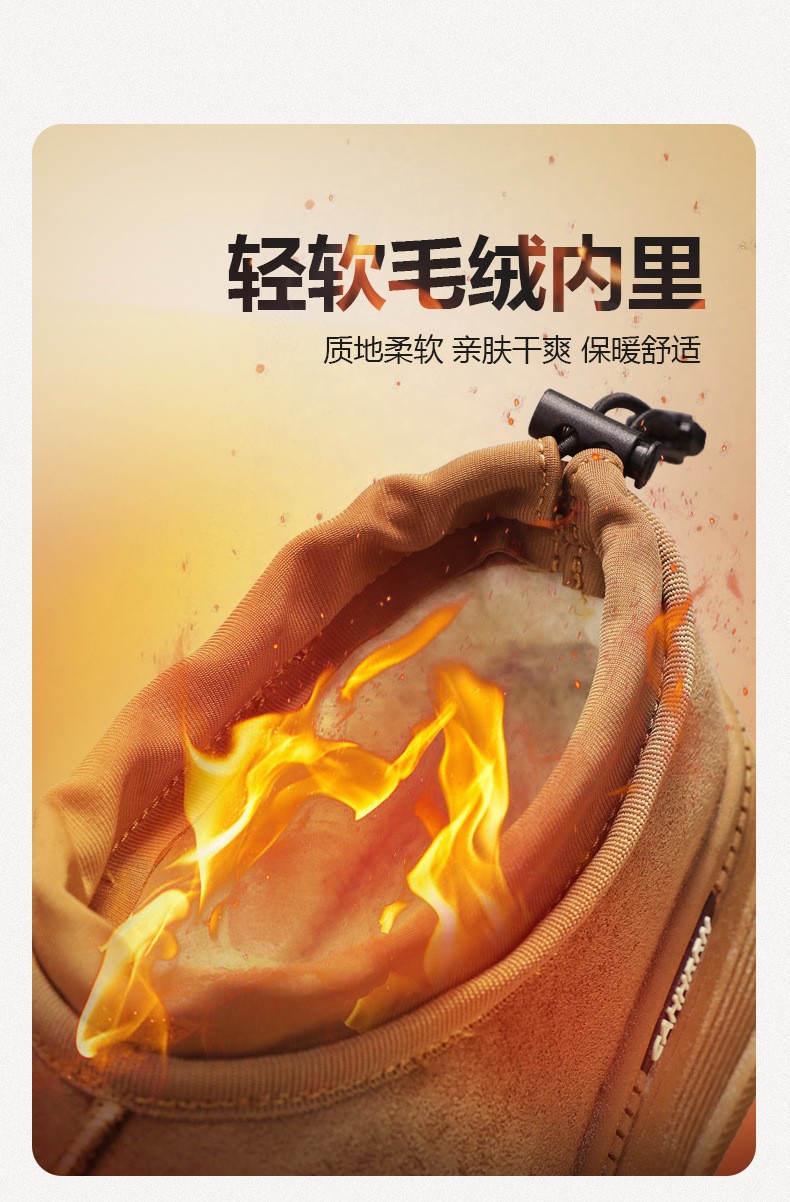 2025 Men's Fleece-Lined Suede Slip-On Snow Boots 2025 Men