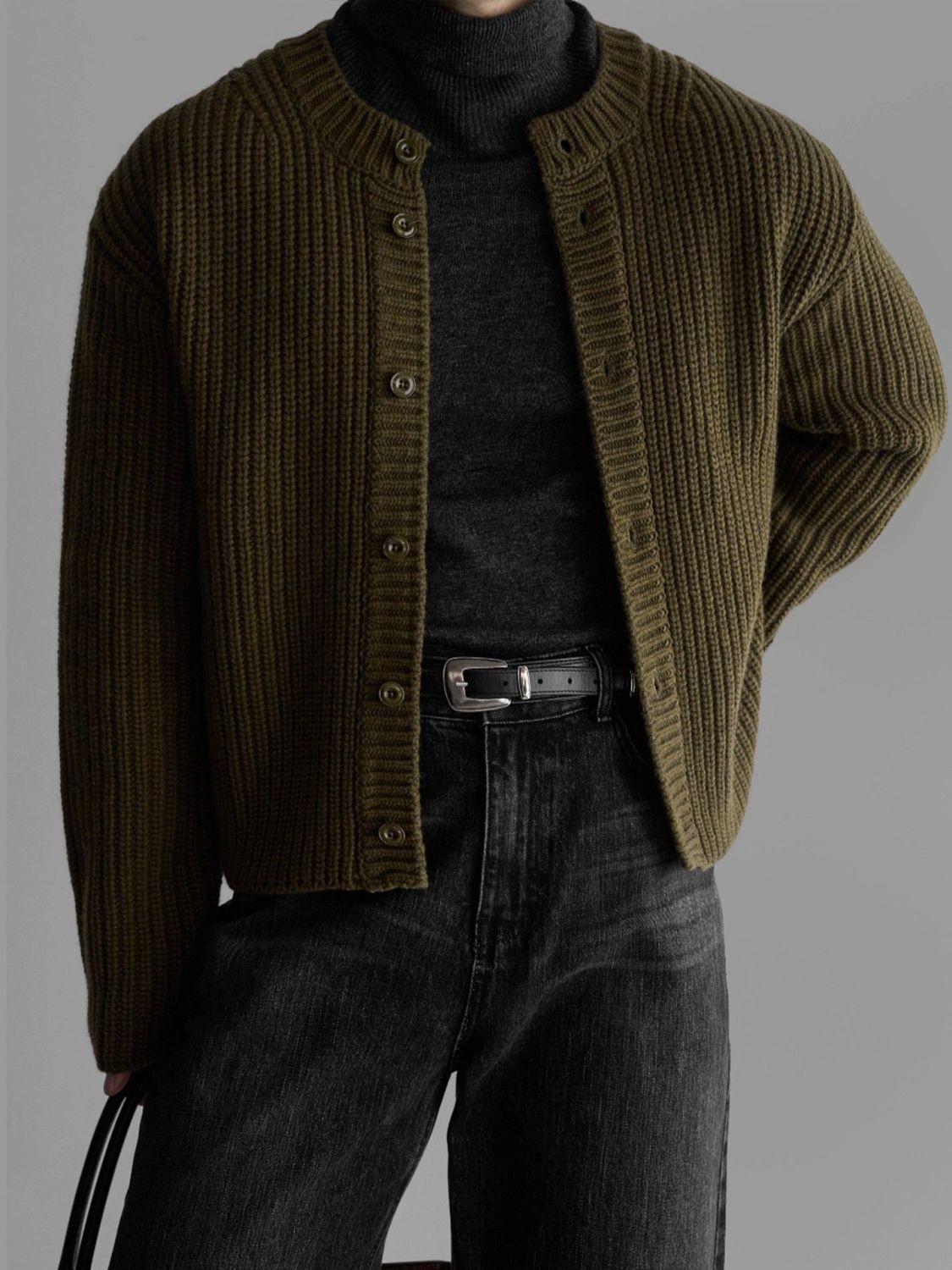 Men's Vintage Thick Knit Cardigan - Autumn/Winter Men