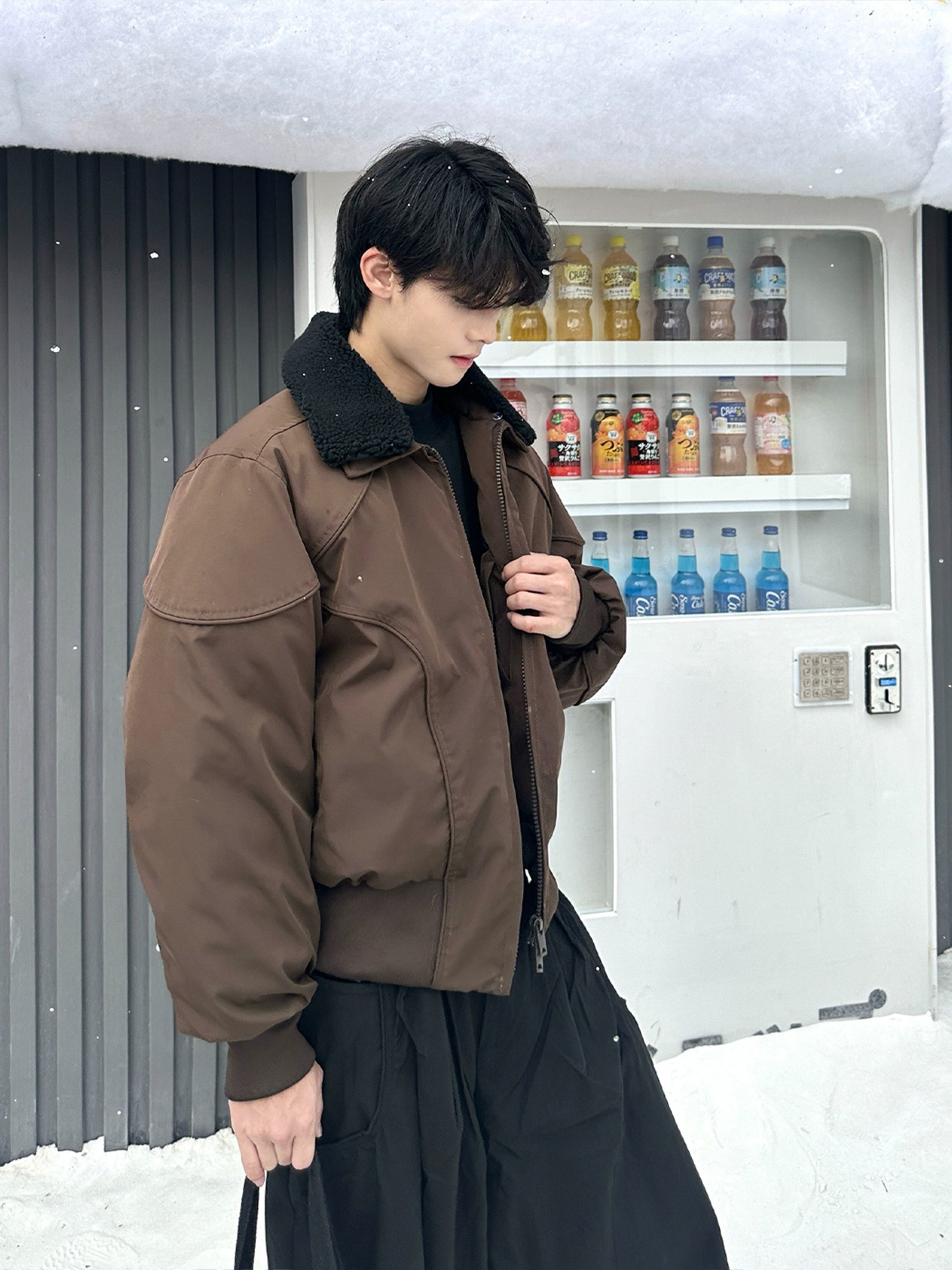 Men’s Wool-Blend Hooded Casual Work Jacket Men’s Wool-Blend Hooded Casual Work Jacket