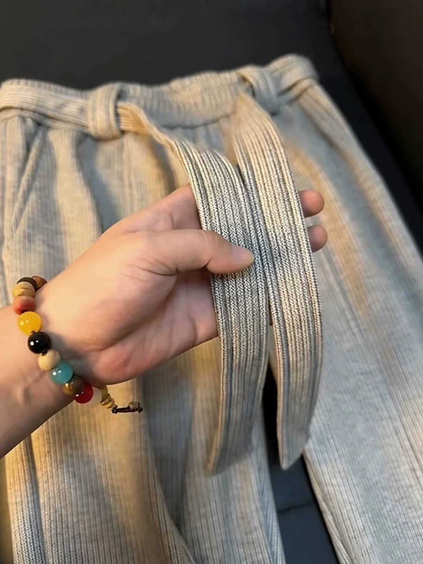 Men's High-Waist Slim Straight Fleece Lined Pants Men