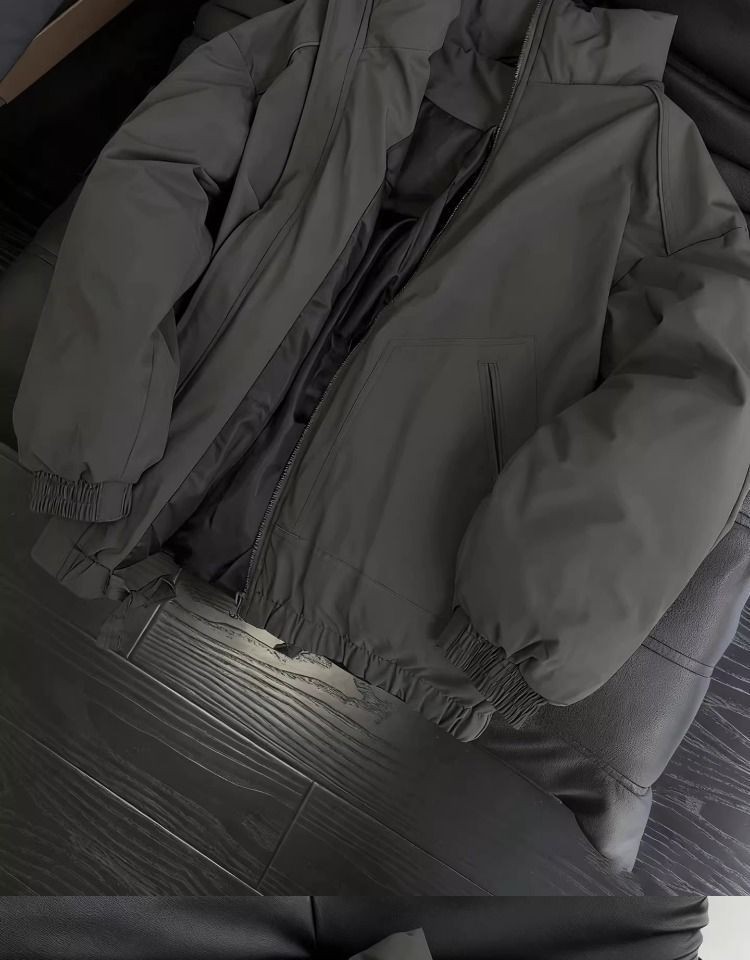 Shanlida Deep Grey Wool Corduroy Winter Jacket