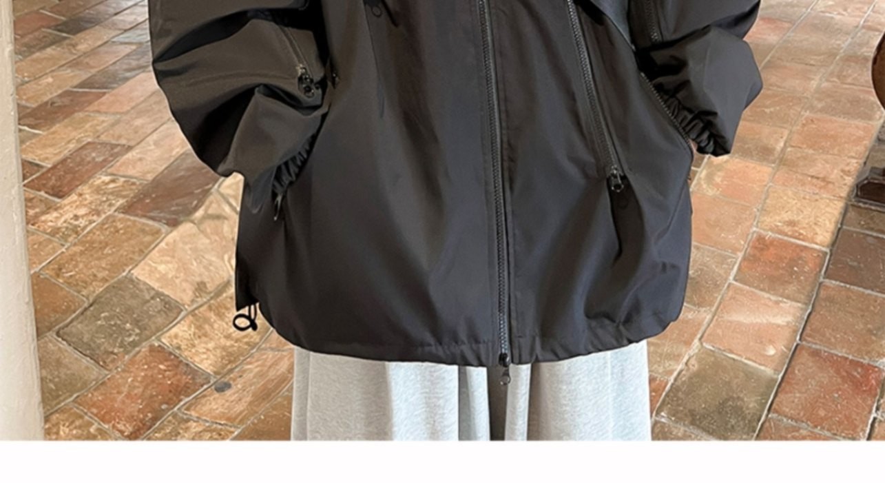 Unisex Waterproof Hooded Outdoor Jacket for Spring & Fall