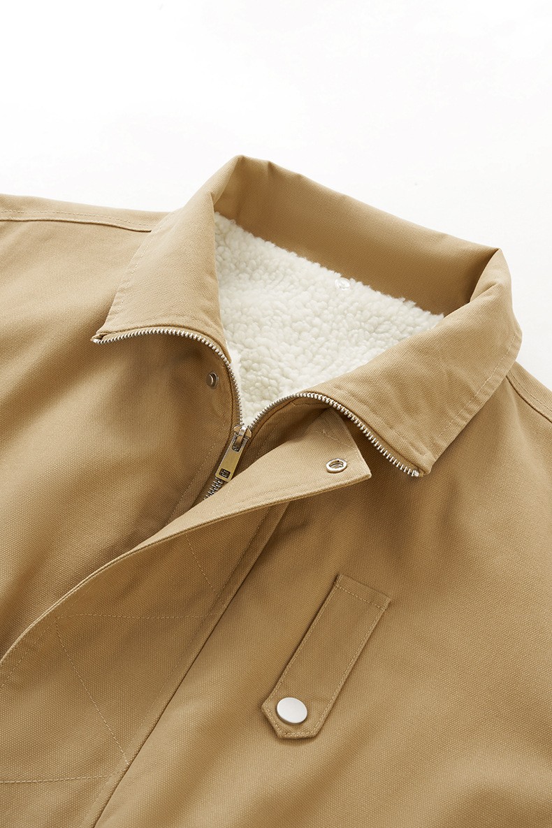 Inflation Detachable Collar Colorblock Cotton Jacket Inflation Detachable Collar Colorblock Cotton Jacket