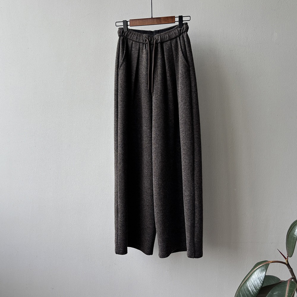 Yanshuang Casual Wide-Leg Knit Pants for Women Yanshuang Casual Wide-Leg Knit Pants for Women