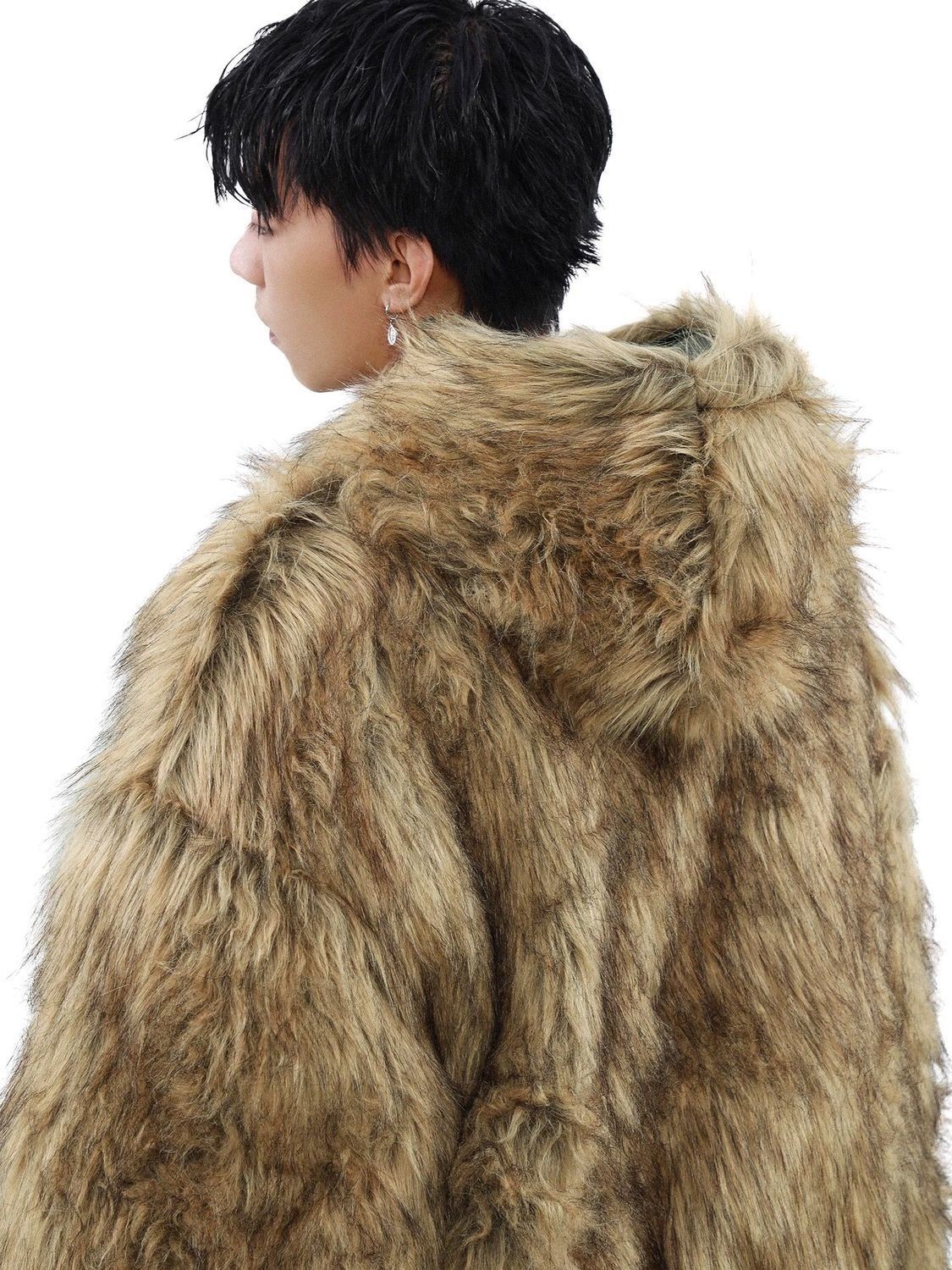 Men’s Premium Reversible Faux Fur Winter Jacket
