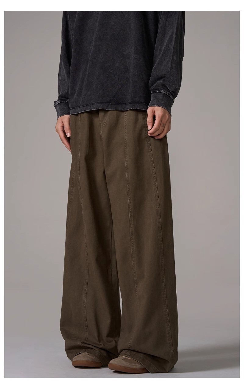 Vintage Wide-Leg Straight Cotton Denim Jeans Vintage Wide-Leg Straight Cotton Denim Jeans