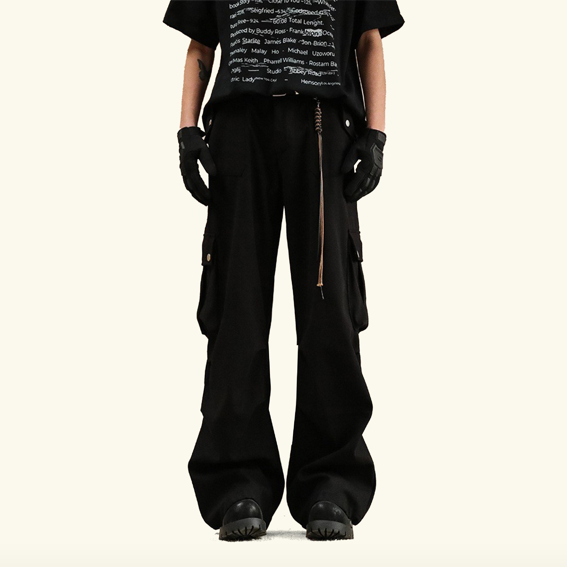 Vintage American Hip-Hop Loose Wide-Leg Cargo Pants