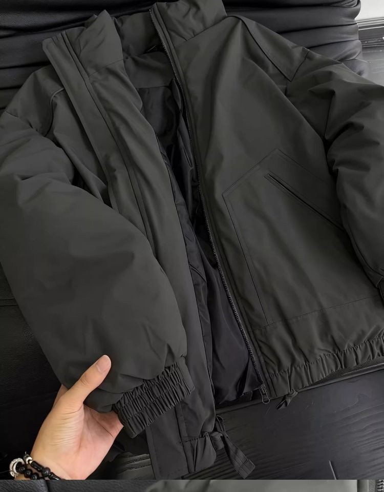 Shanlida Deep Grey Wool Corduroy Winter Jacket