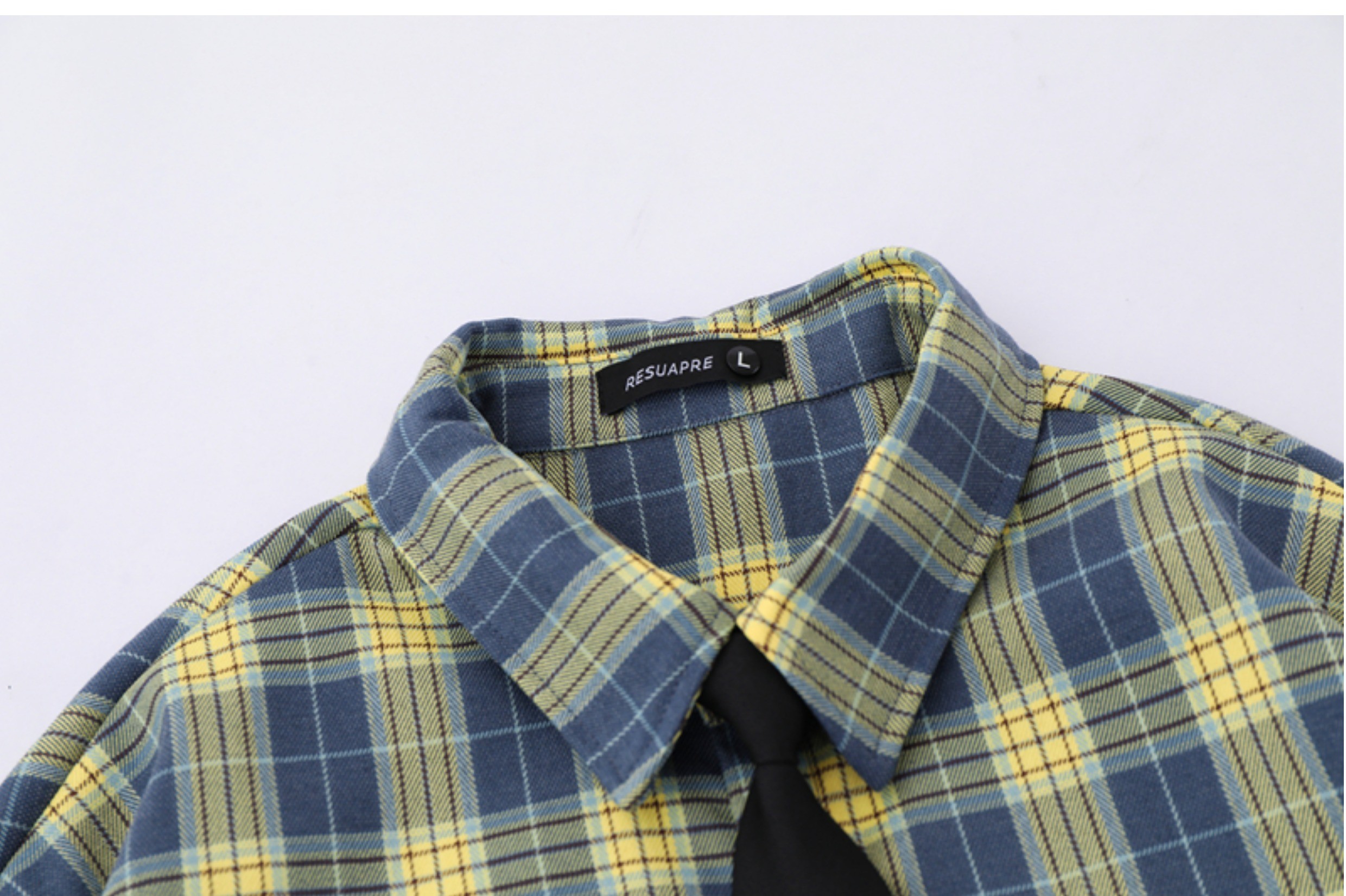 Vintage Floral Striped Cotton Blend Shirt with Tie